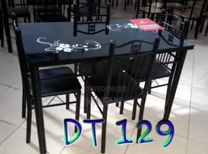 Dinning Table Meza Na Viti Vyake Glass 4 Chair