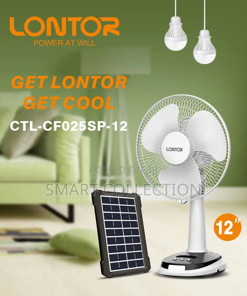 Lontor Rechargeable Table Fan CTL-Cf025sp-12. With Bulbs