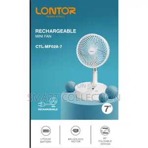 Lontor 7" Rechargeable Stretchable Standing/Table Fan