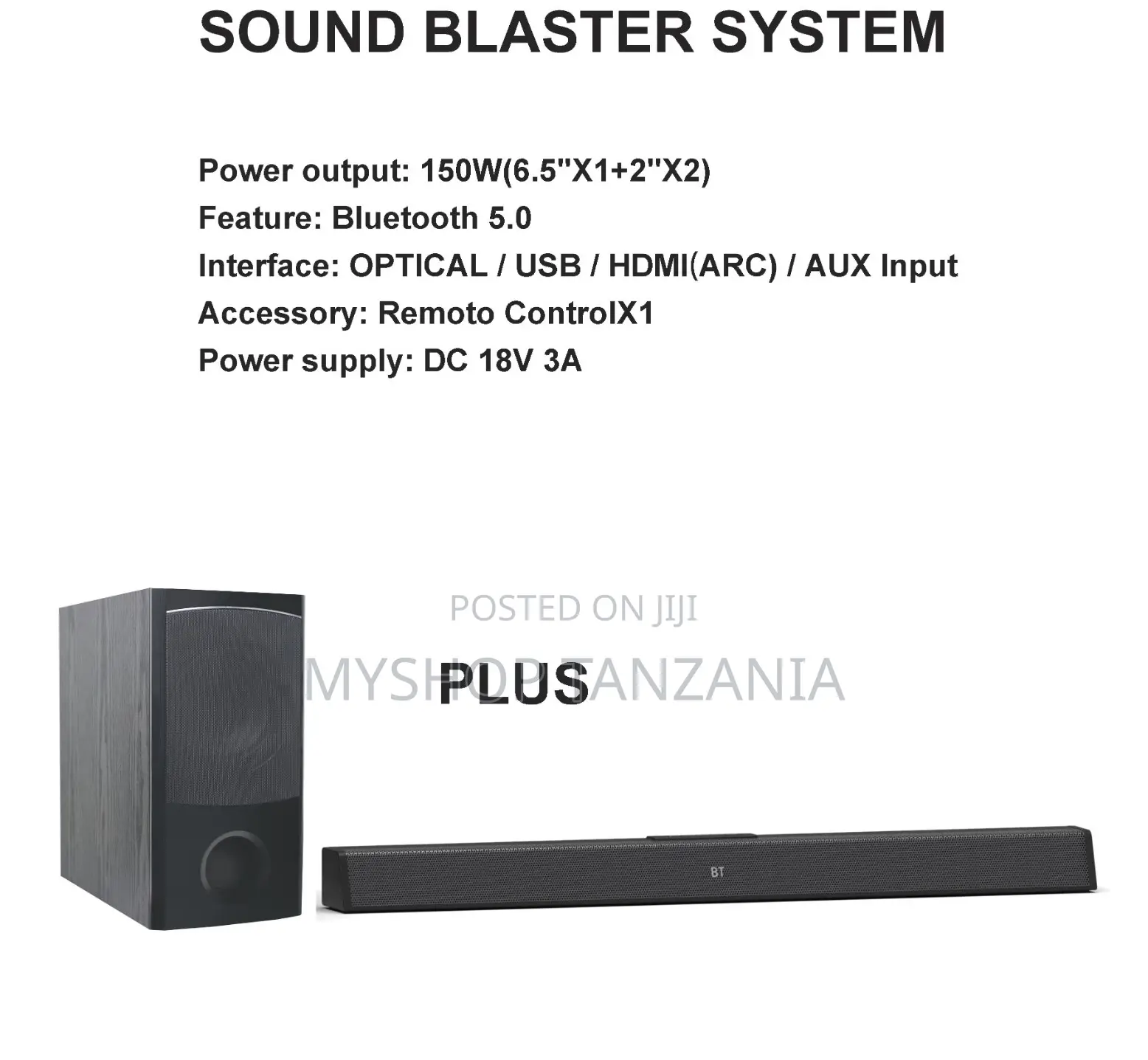 Sound Bar Plus Wireless 150w