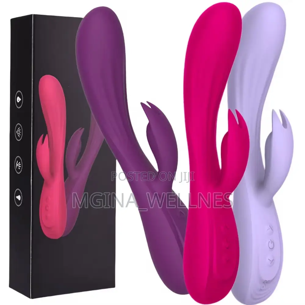 Rechargeable Rabbit Vibrator With Fingering Features.