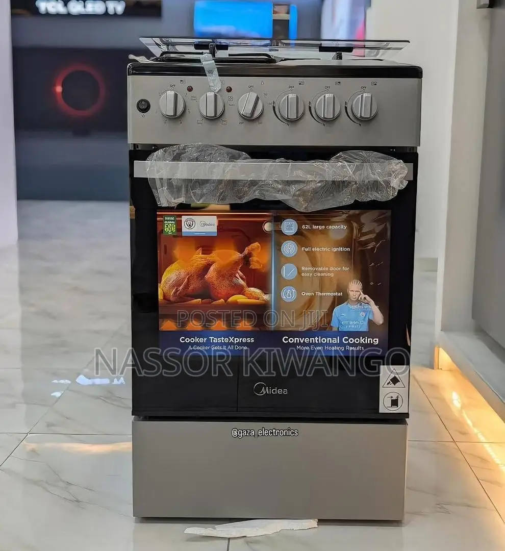Midea Freestanding 50*55 Cooker( 3gas,1umeme Na Umeme Oven )