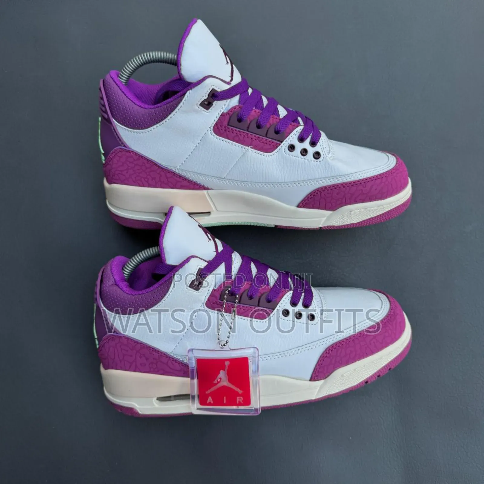 Men's Jordan 3 Pure Leather Materials