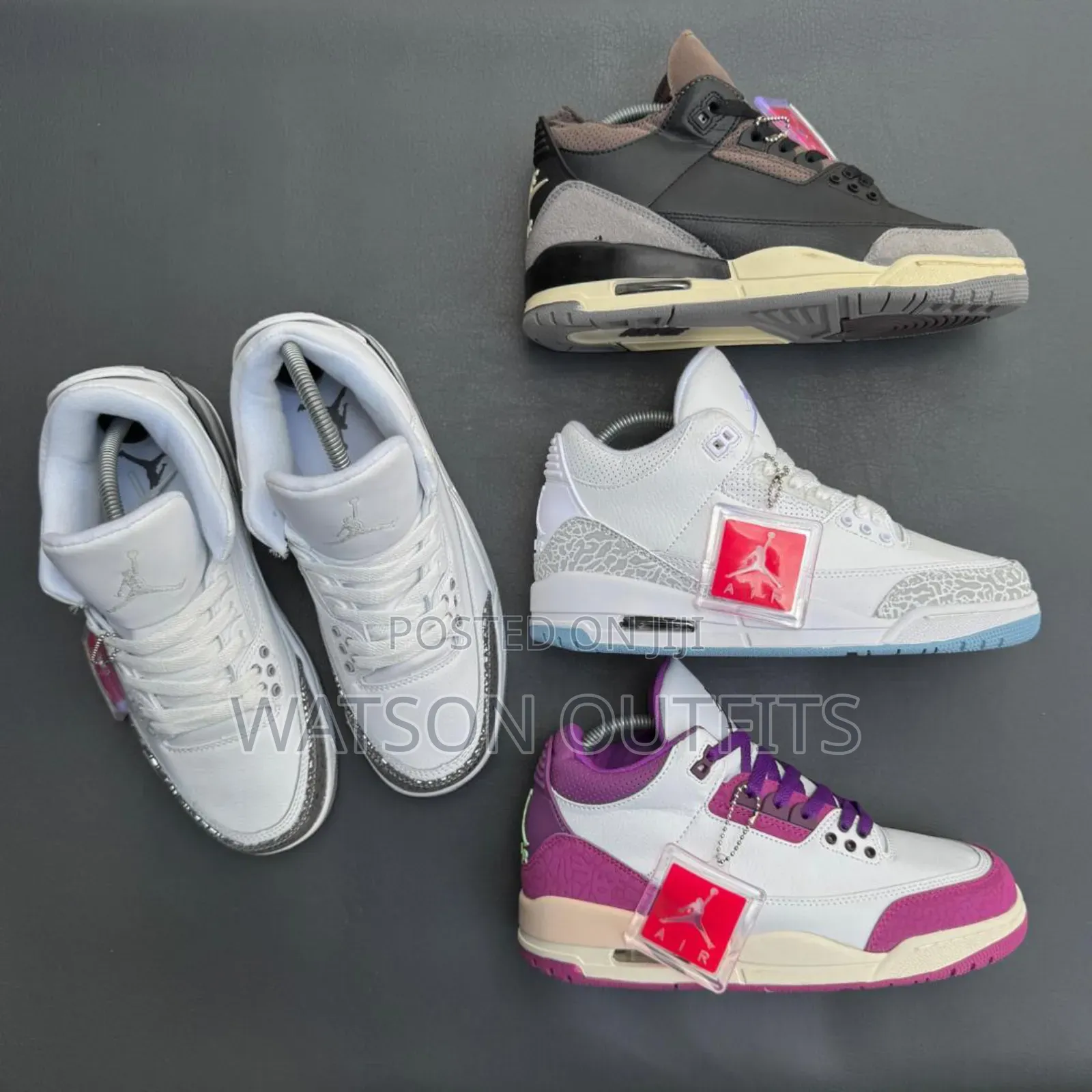 Men's Jordan 3 Pure Leather Materials