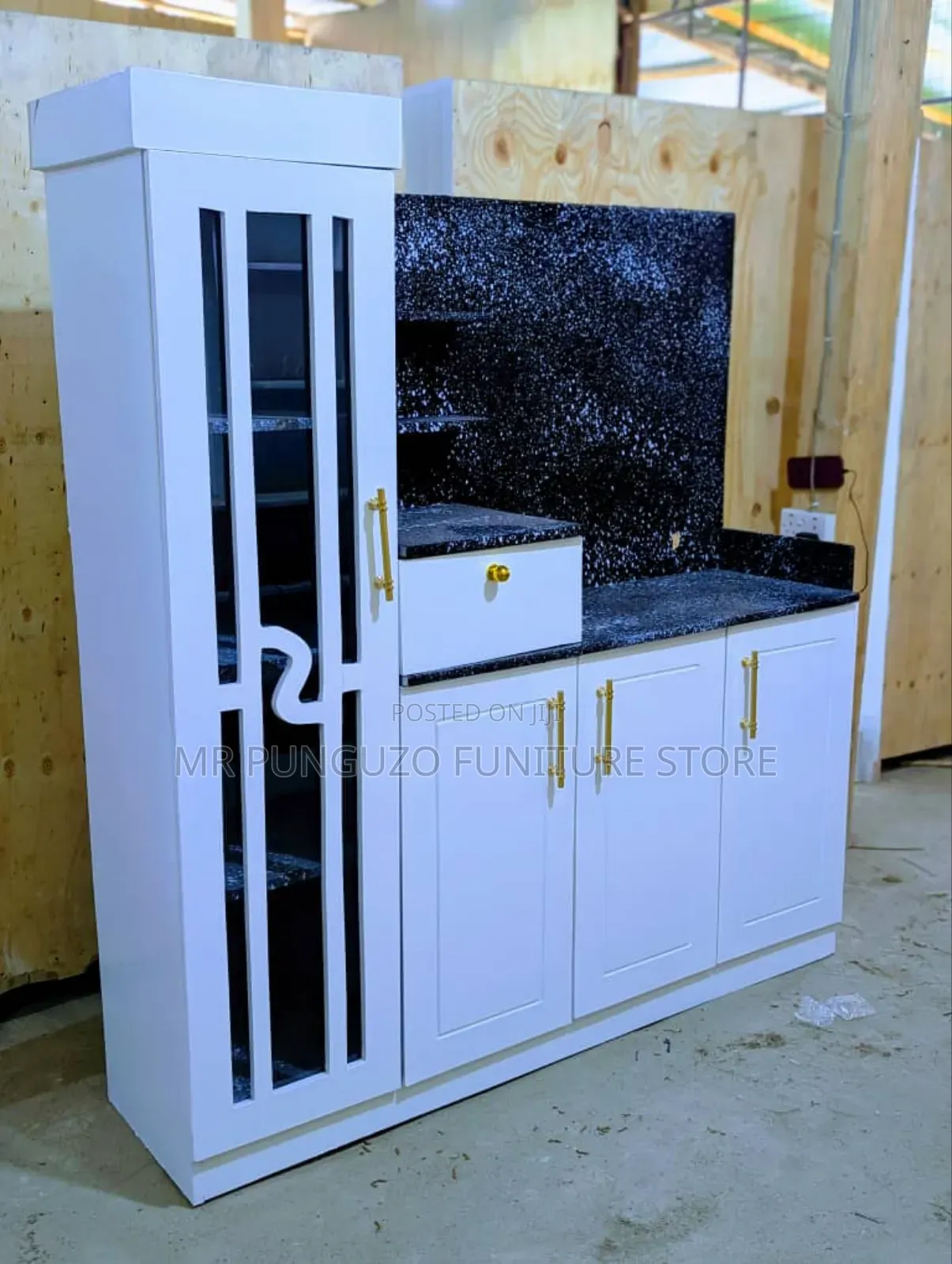 Kitchen Cabinet Ya Plate Na Kabati Ya Mlango Mmoja White