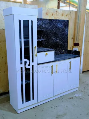 Kitchen Cabinet Ya Plate Na Kabati Ya Mlango Mmoja White