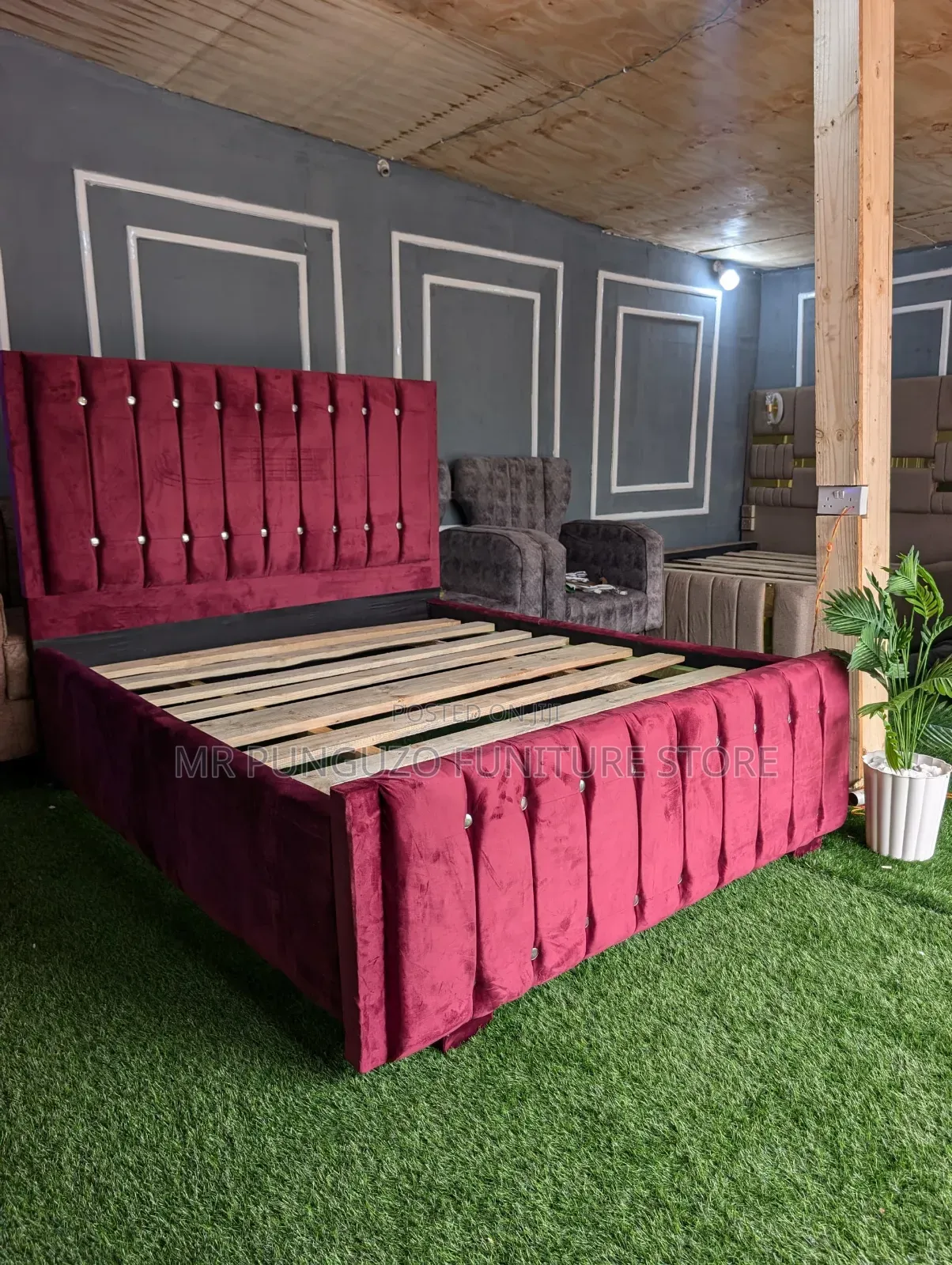 Bed Sofa 5/6 Maloon Color Very Clean