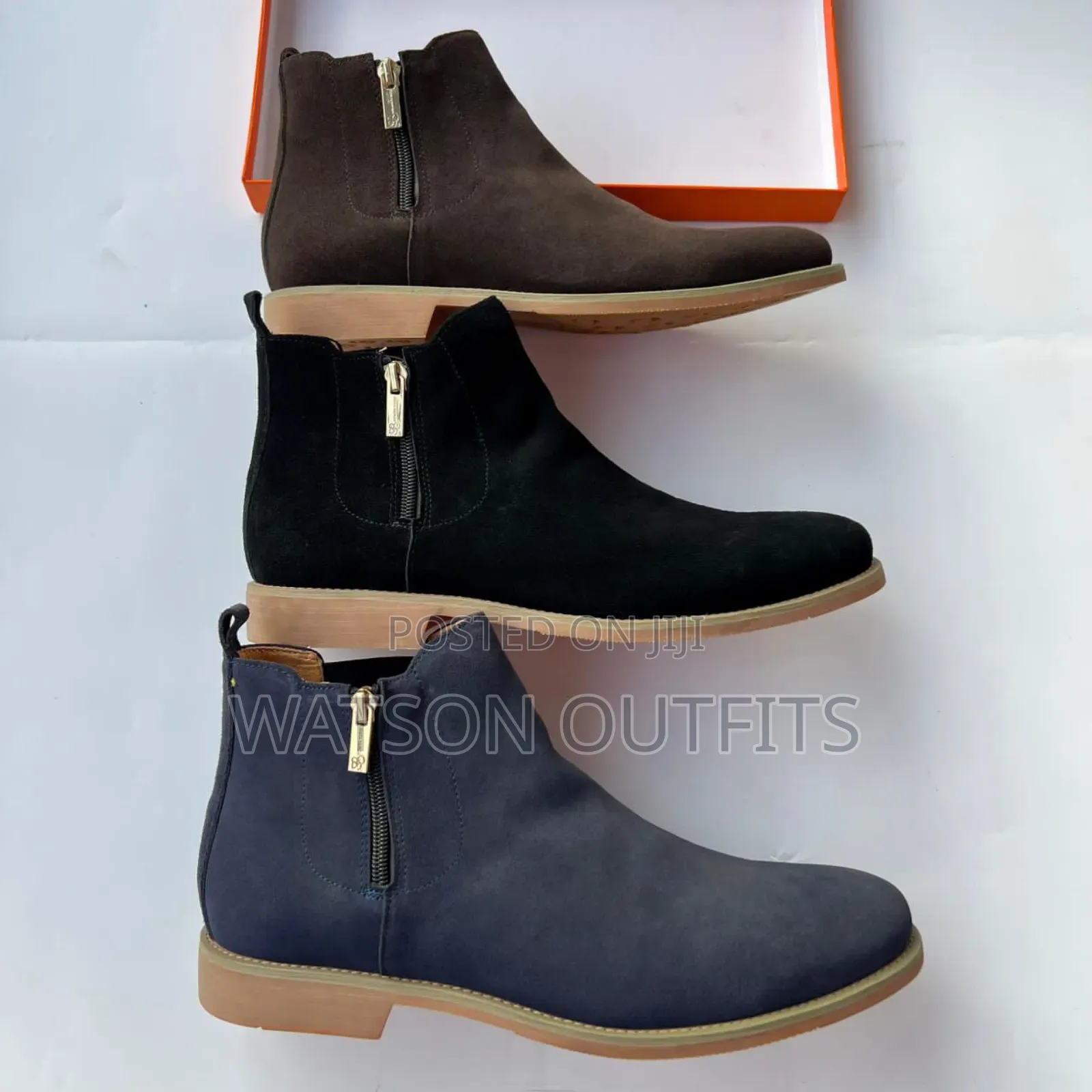 Men's Boots Plain and Zipped Side