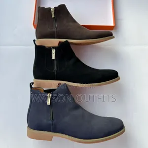 Men's Boots Plain and Zipped Side