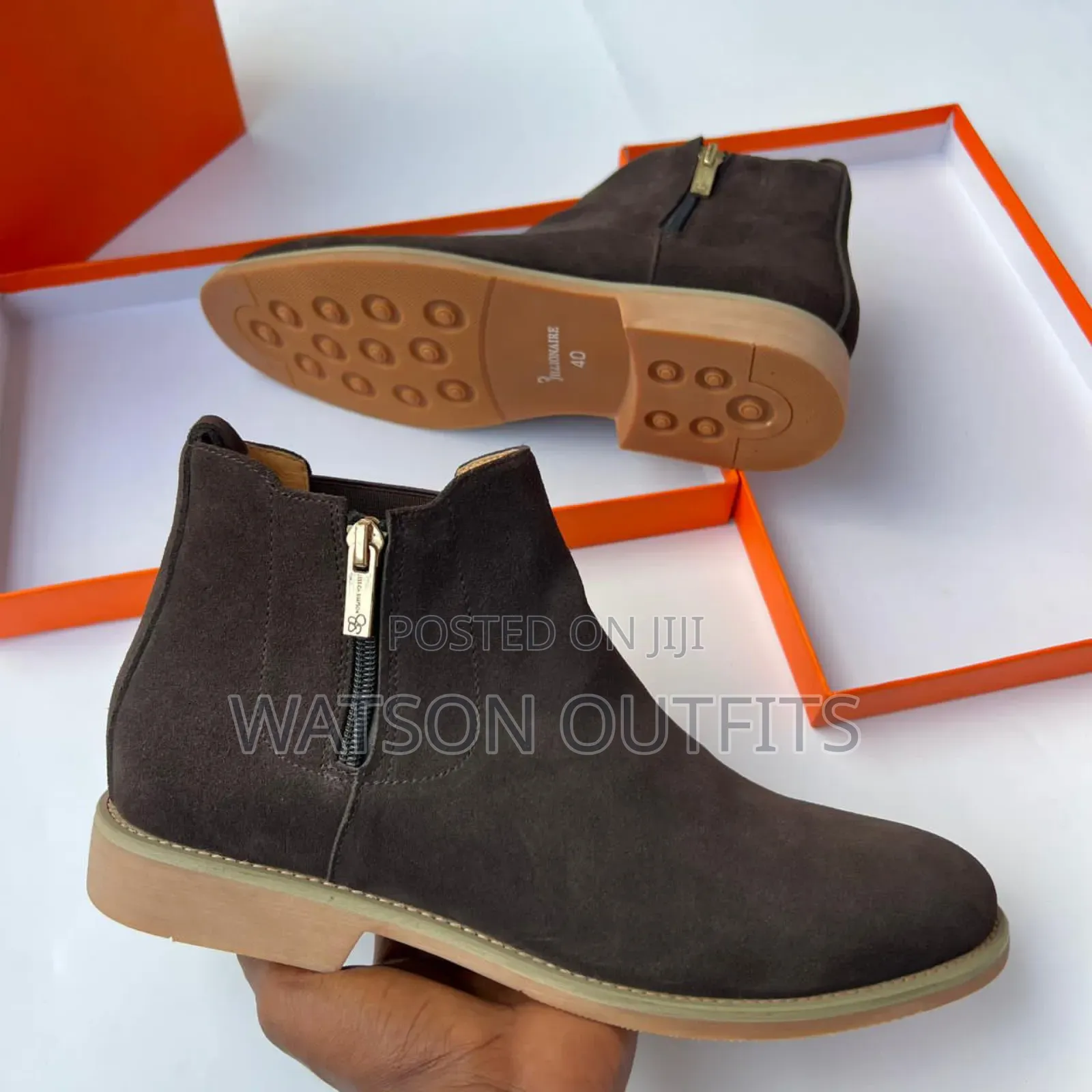 Men's Boots Plain and Zipped Side