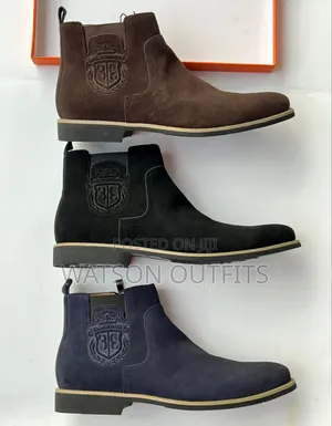 Men's Boots Plain and Zipped Side