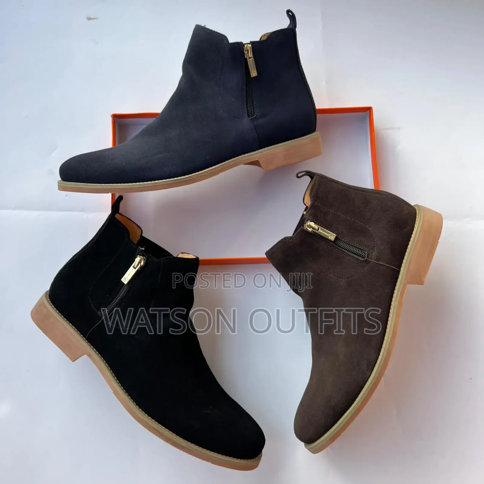 Men's Boots Plain and Zipped Side