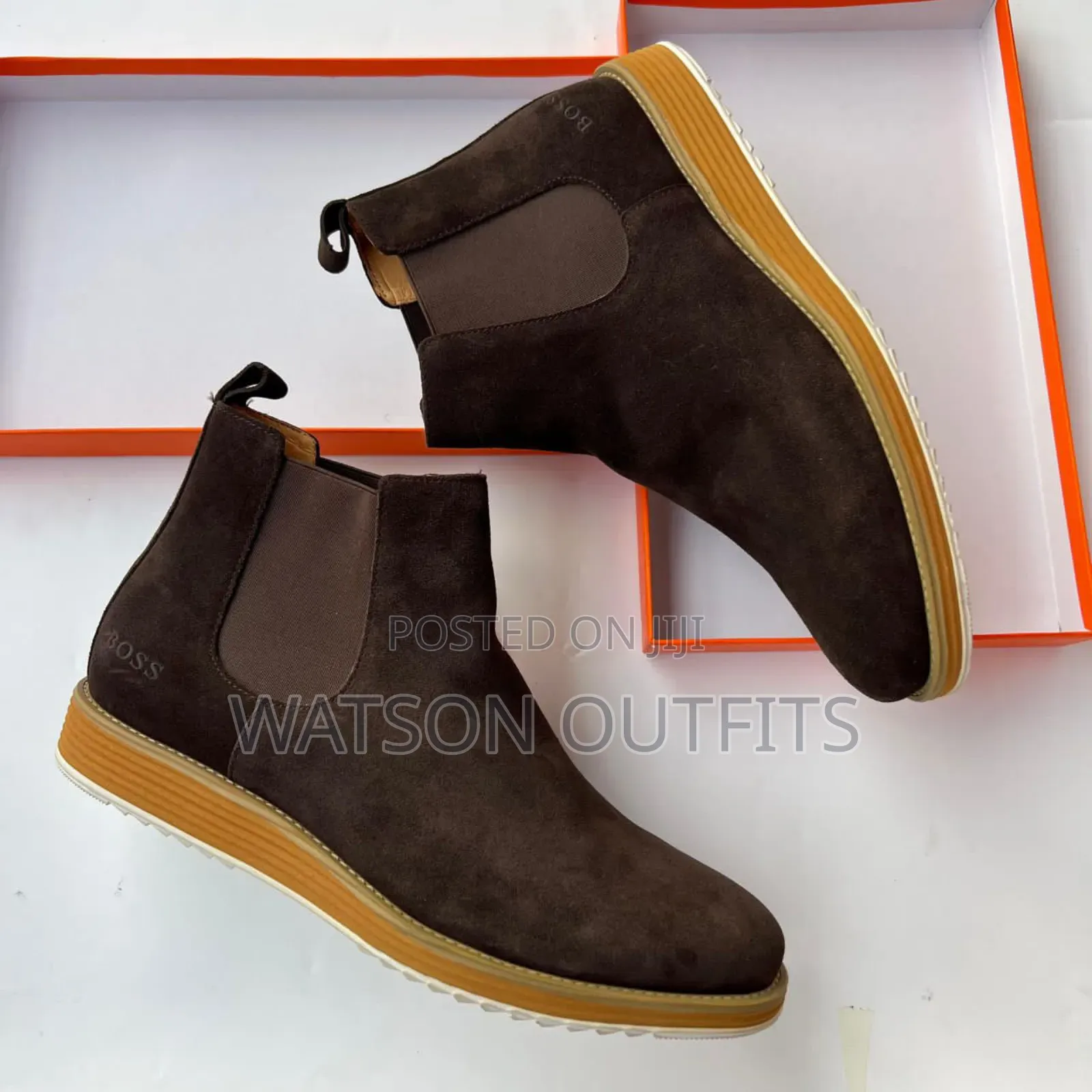 Men's Boots Plain and Zipped Side