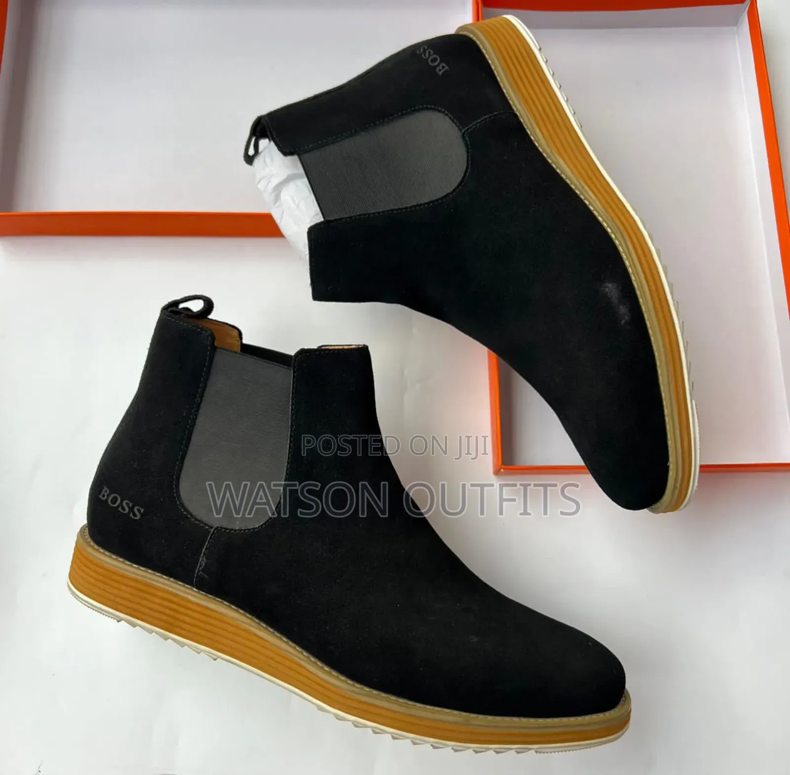 Men's Boots Plain and Zipped Side