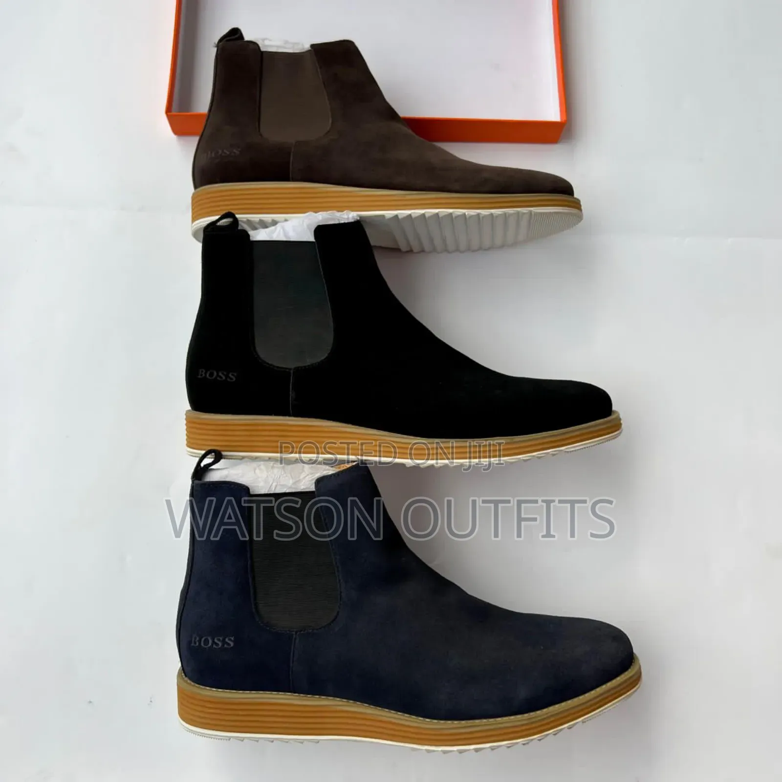 Men's Boots Plain and Zipped Side