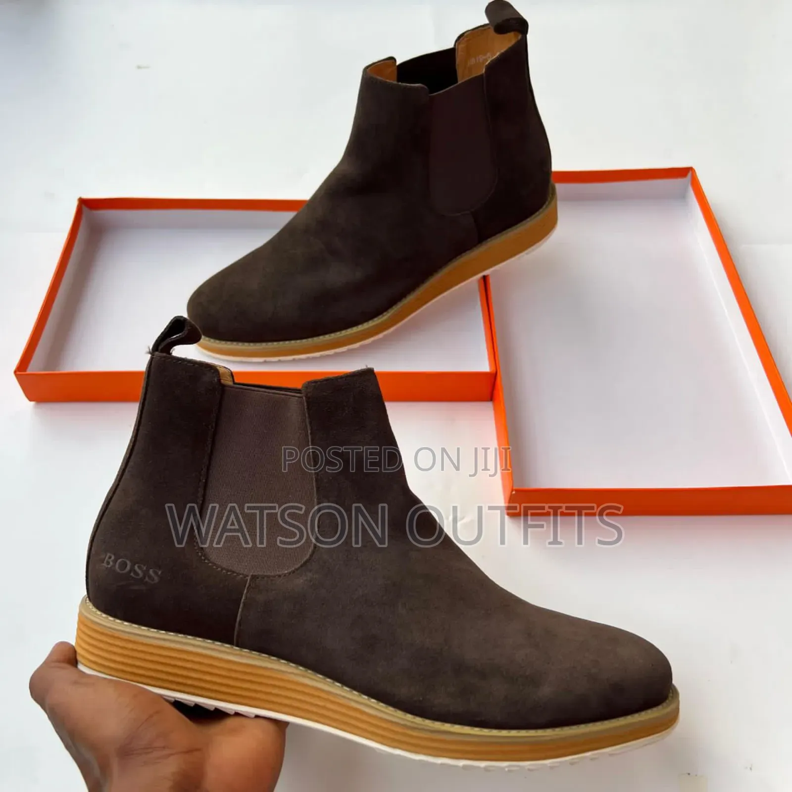 Men's Boots Plain and Zipped Side