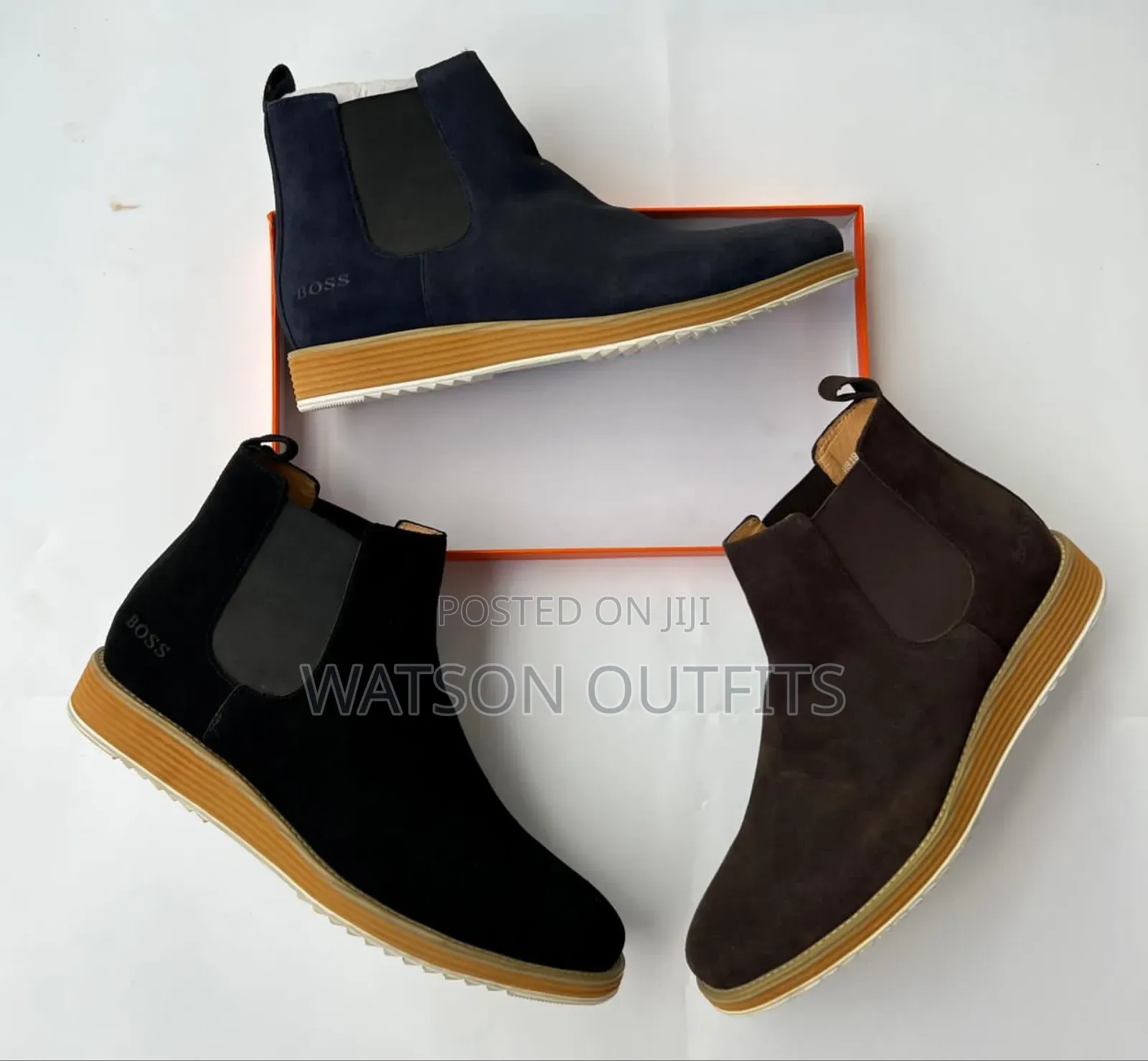 Men's Boots Plain and Zipped Side