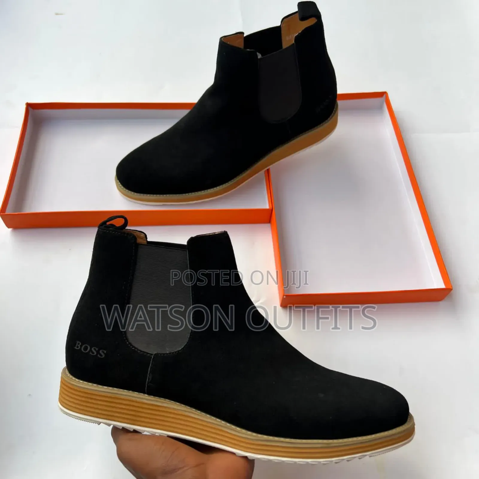 Men's Boots Plain and Zipped Side