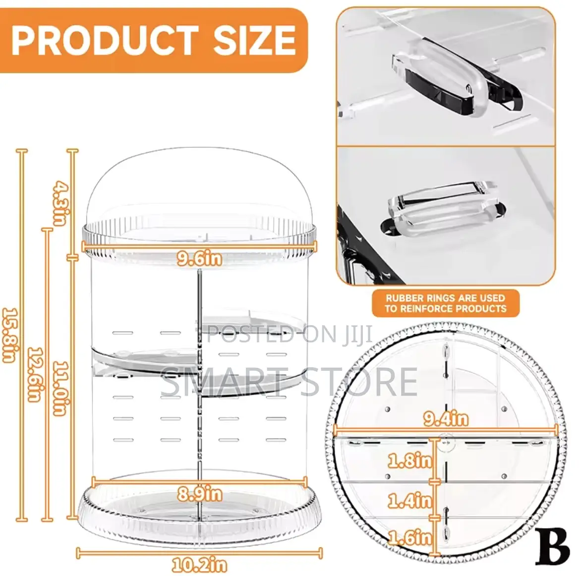 Rotating Makeup Organizer for Vanity – High Capacity 360°