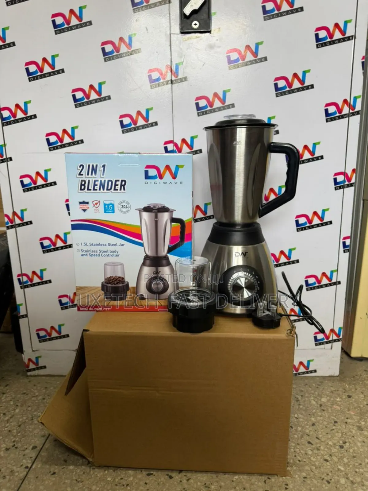 Dw 2 in 1 Electric Blender 1.5l With Mini Grinder