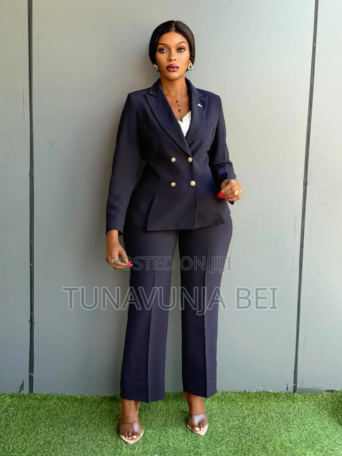 Dark Blue Suitable  Ladies Suit