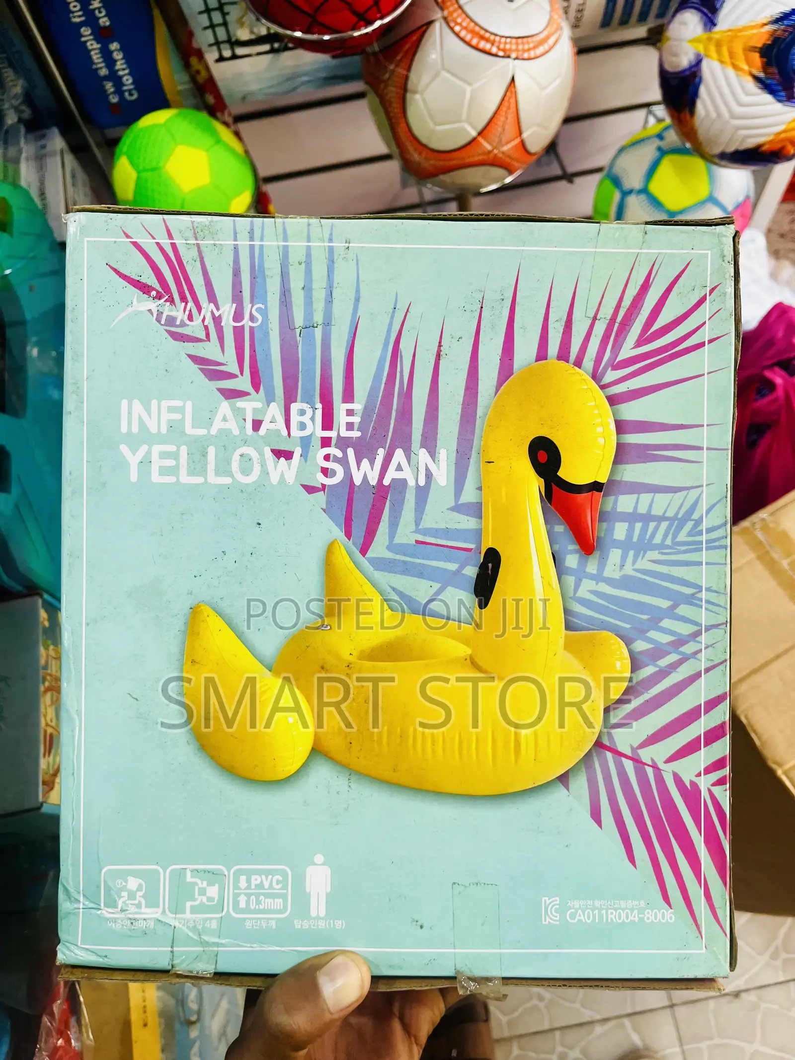 Inflatable Yellow Swan
