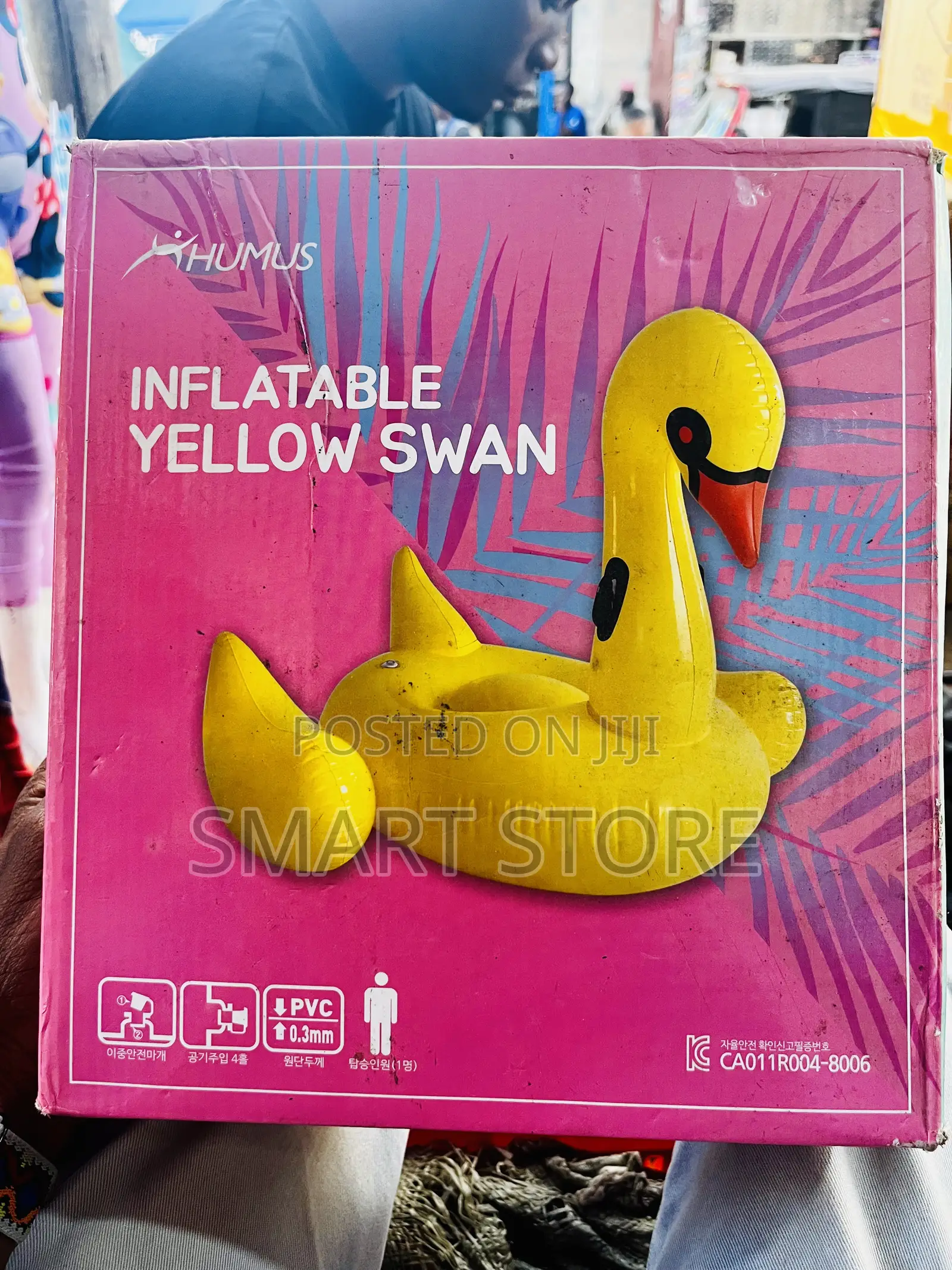 Inflatable Yellow Swan