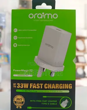 33 Watts Oraimo Faster Charger Type C
