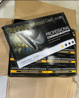 Condenser Microphone V8 Sound Card Set, Webcast Live Stream