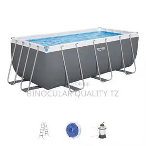 Heavy-Duty Steel Frame Swimming Pool Complete Set 4.882.44m