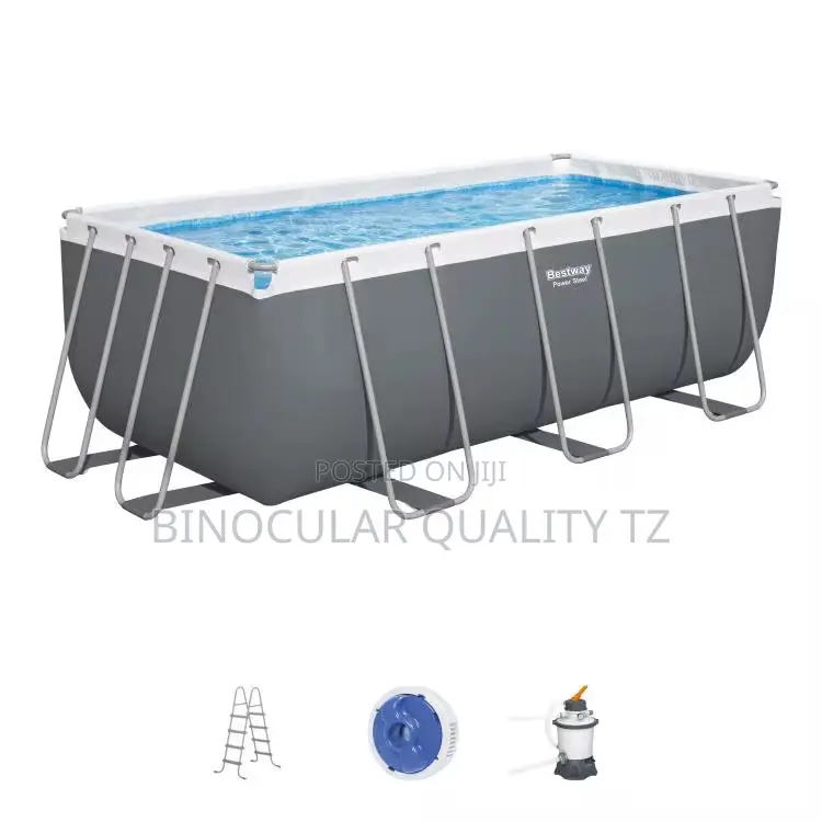 Heavy-Duty Steel Frame Swimming Pool Complete Set 4.882.44m