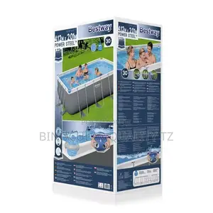 Heavy-Duty Steel Frame Swimming Pool Complete Set 4.882.44m