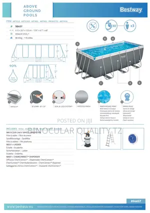 Heavy-Duty Steel Frame Swimming Pool Complete Set 4.882.44m