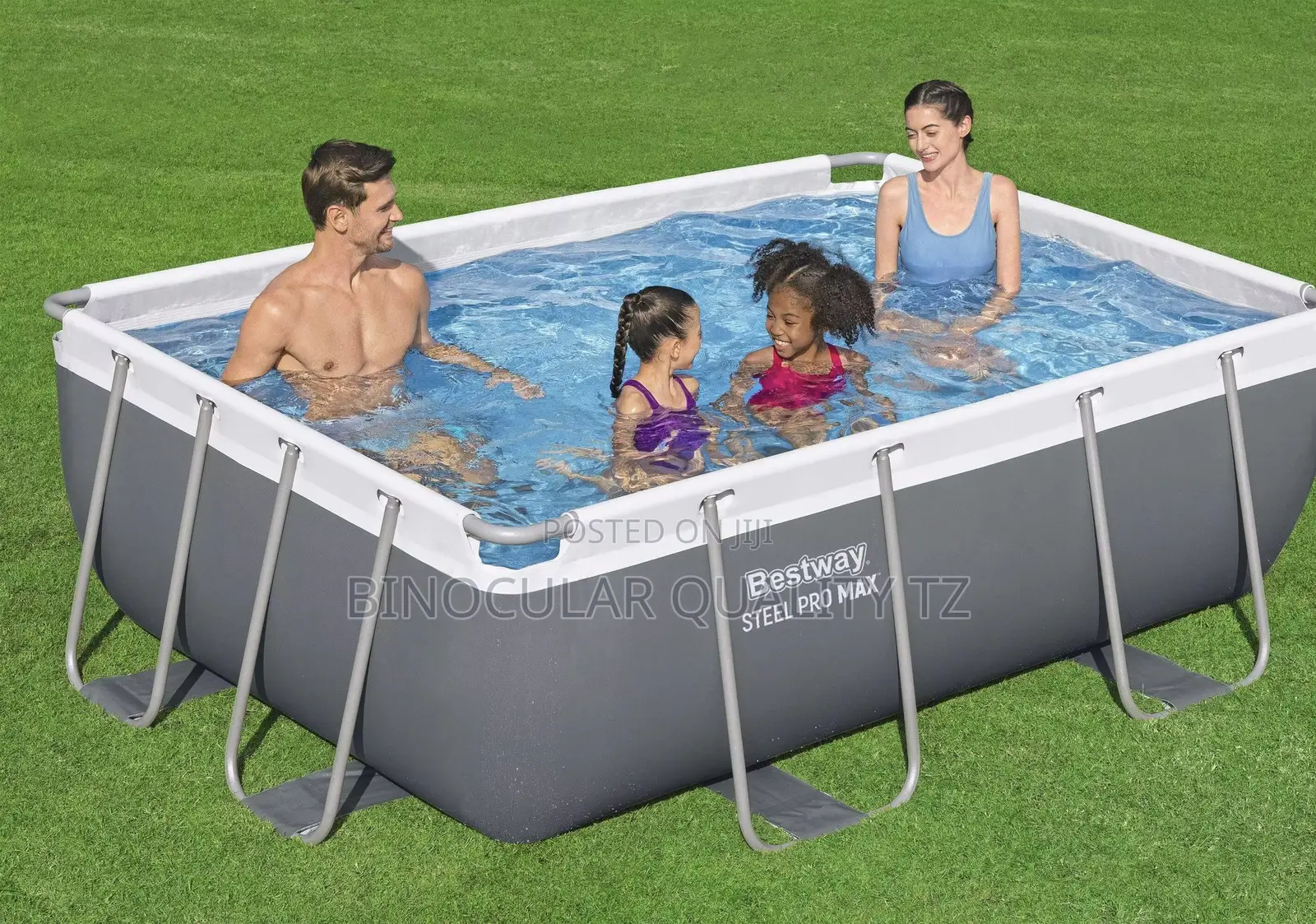 Heavy-Duty Steel Frame Swimming Pool Complete Set 4.882.44m