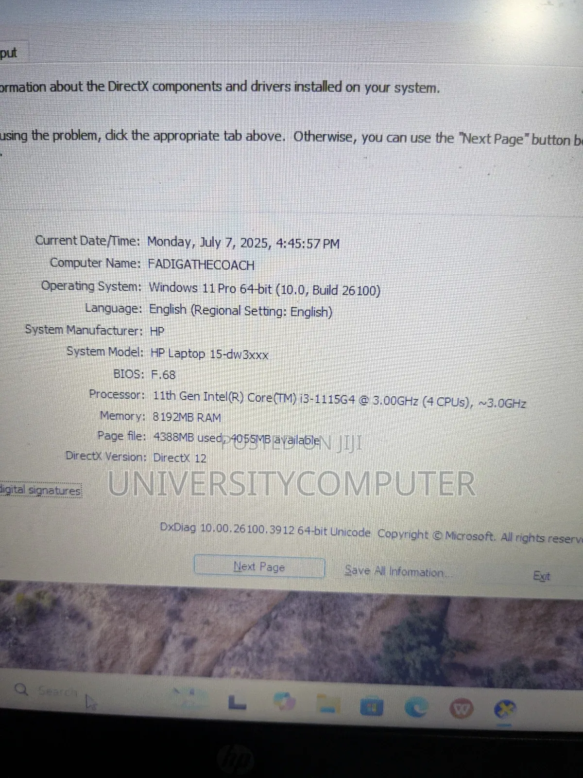 Laptop HP 15 8GB Intel Core I3 HDD 1T