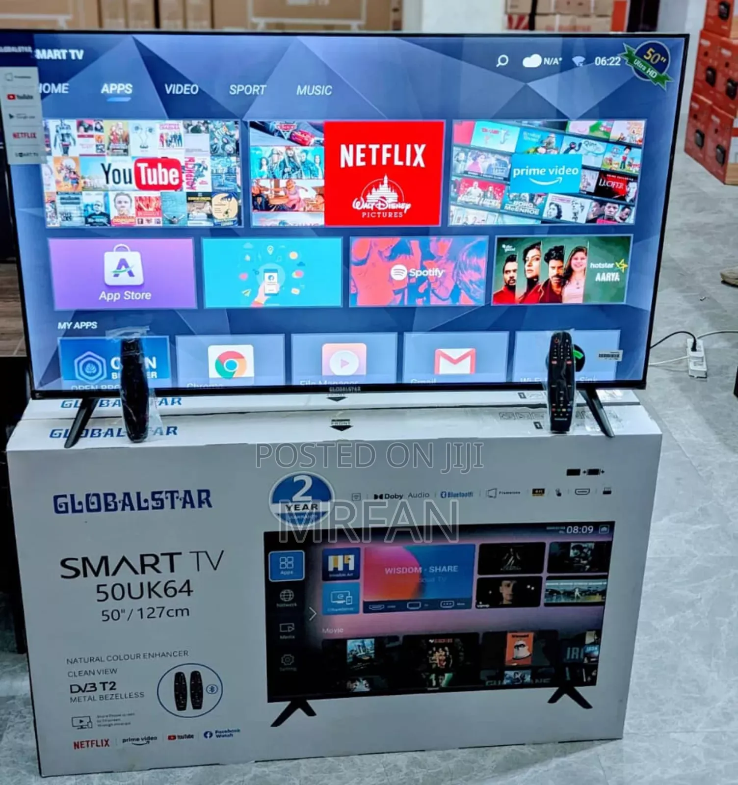 Global Star 50 Inch. -Double Remote F