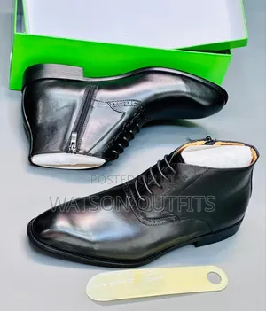 Men's or Male Shoes in Leather Materials