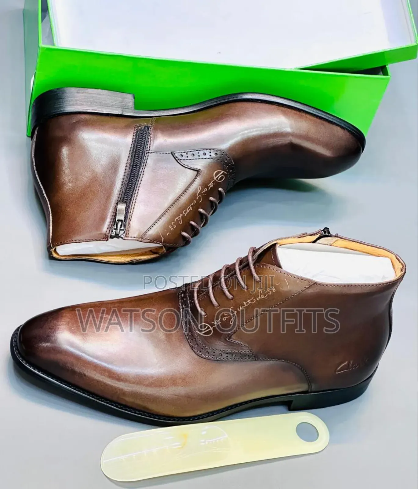 Men's or Male Shoes in Leather Materials