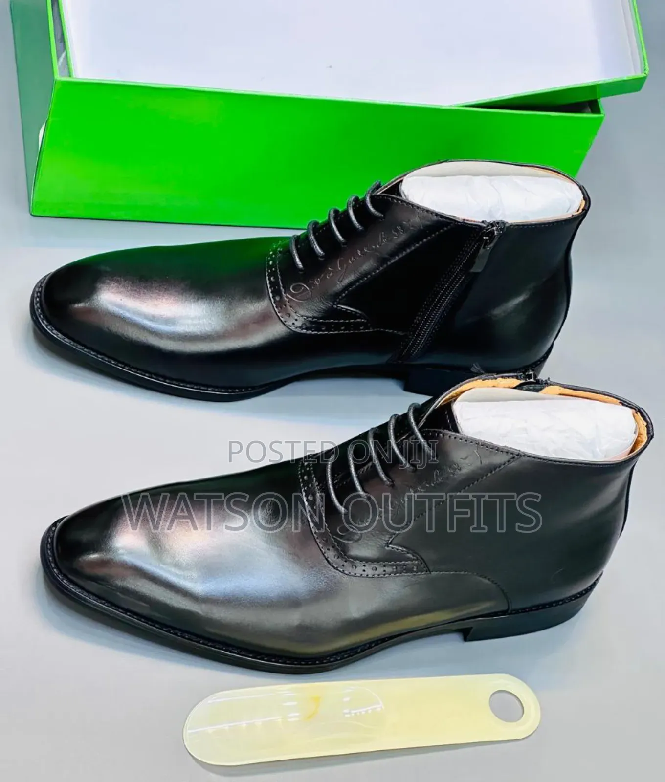 Men's or Male Shoes in Leather Materials