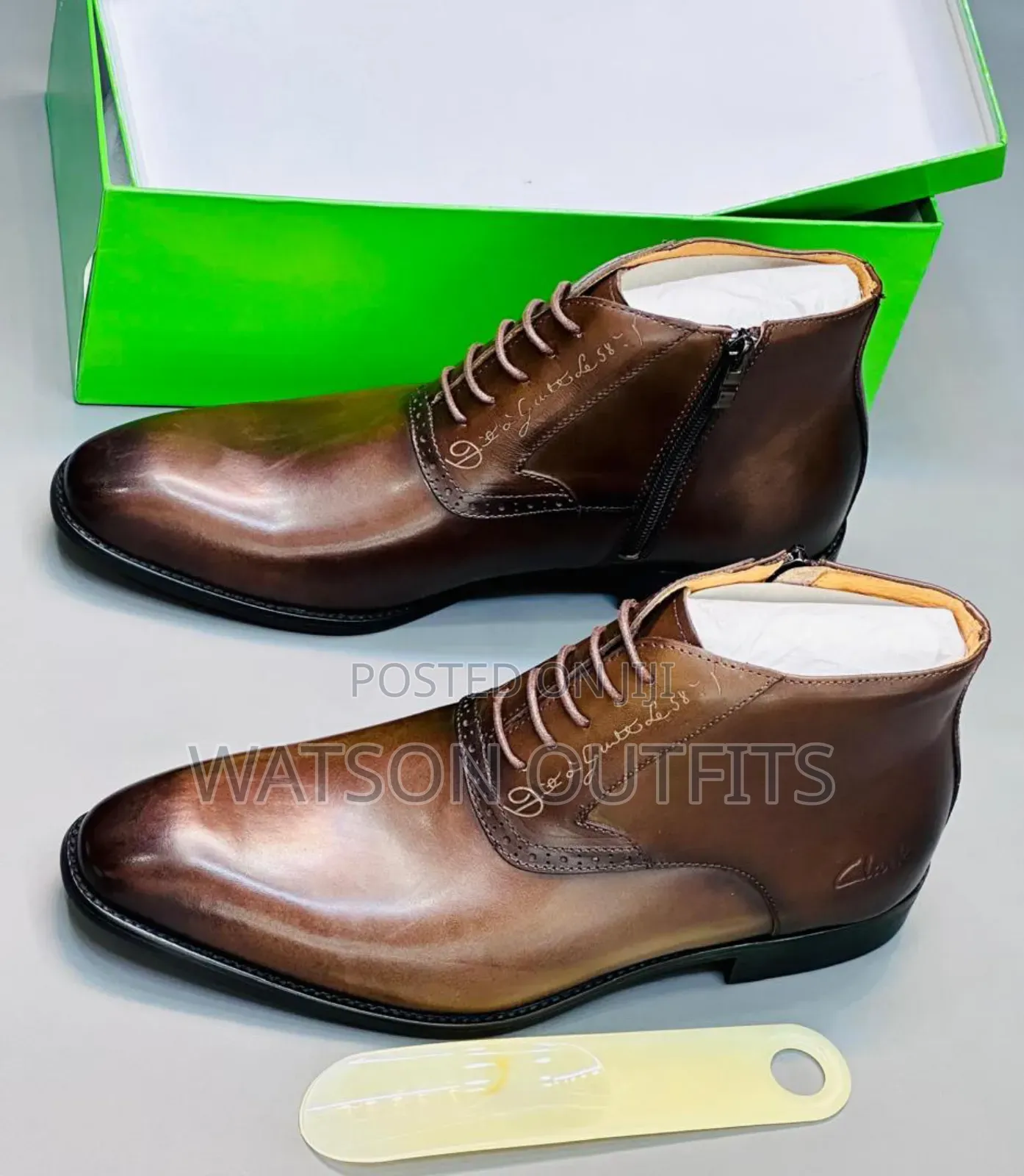 Men's or Male Shoes in Leather Materials