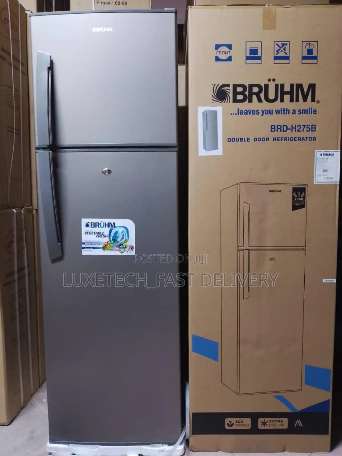 Brühm Refrigerator 250l Double Door Best Quality