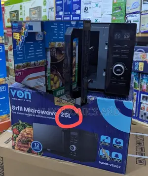 Von Microwave Oven 25l (Inachoma Na Kupasha) Free Delivery.