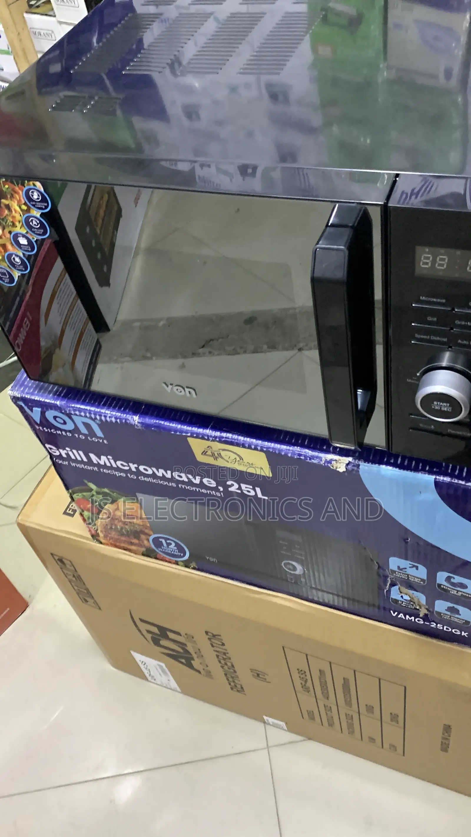 Von Microwave Oven 25l (Inachoma Na Kupasha) Free Delivery.