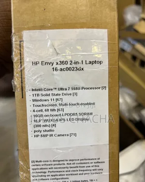 New Laptop HP Envy X360 16GB Intel Core Ultra 7 SSD 1T