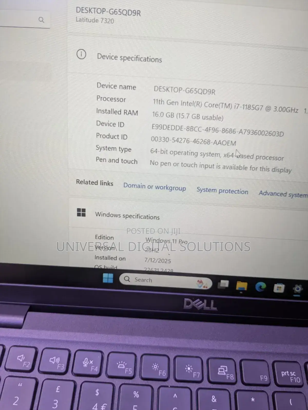 New Laptop Dell Latitude 7320 16GB Intel Core I7 SSD 256GB