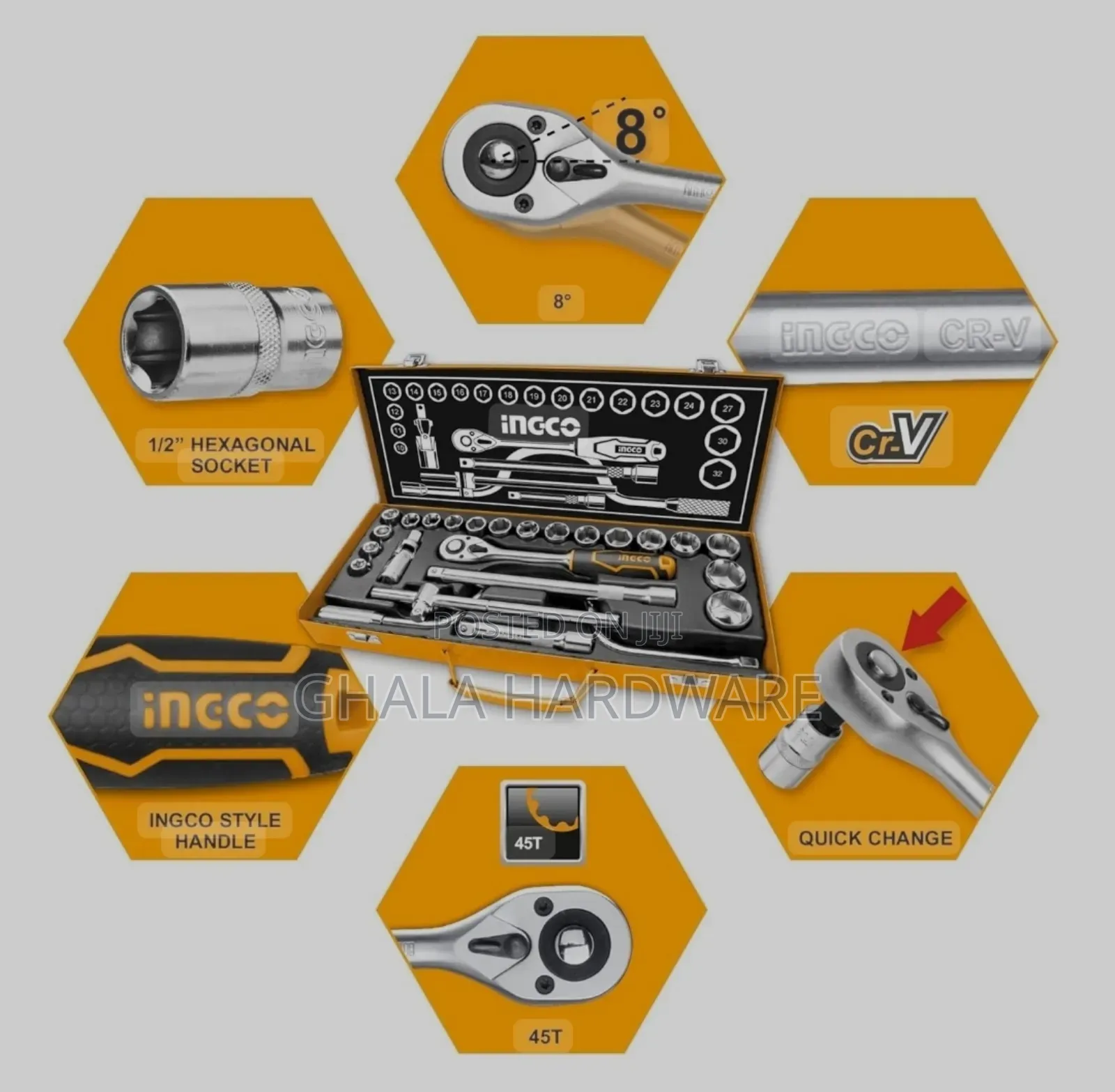 24 PCS 1/2 Socket Set