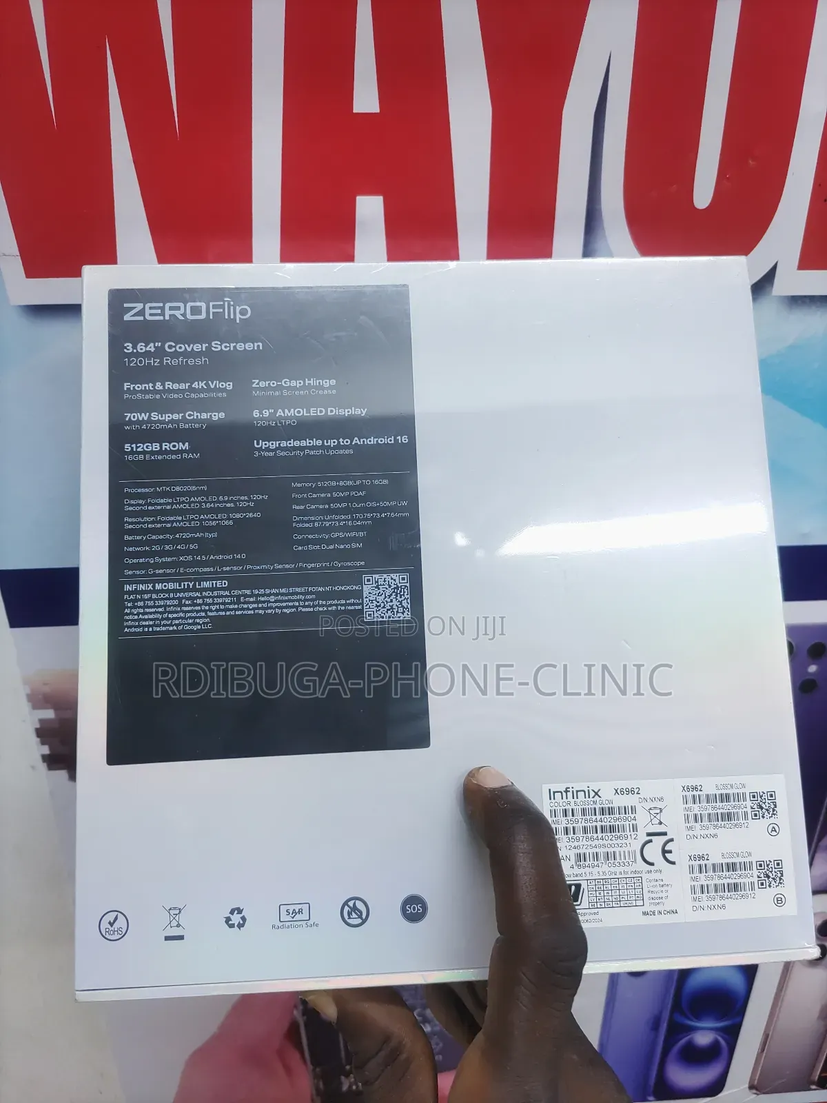 New Infinix Zero X Pro 128 GB Black