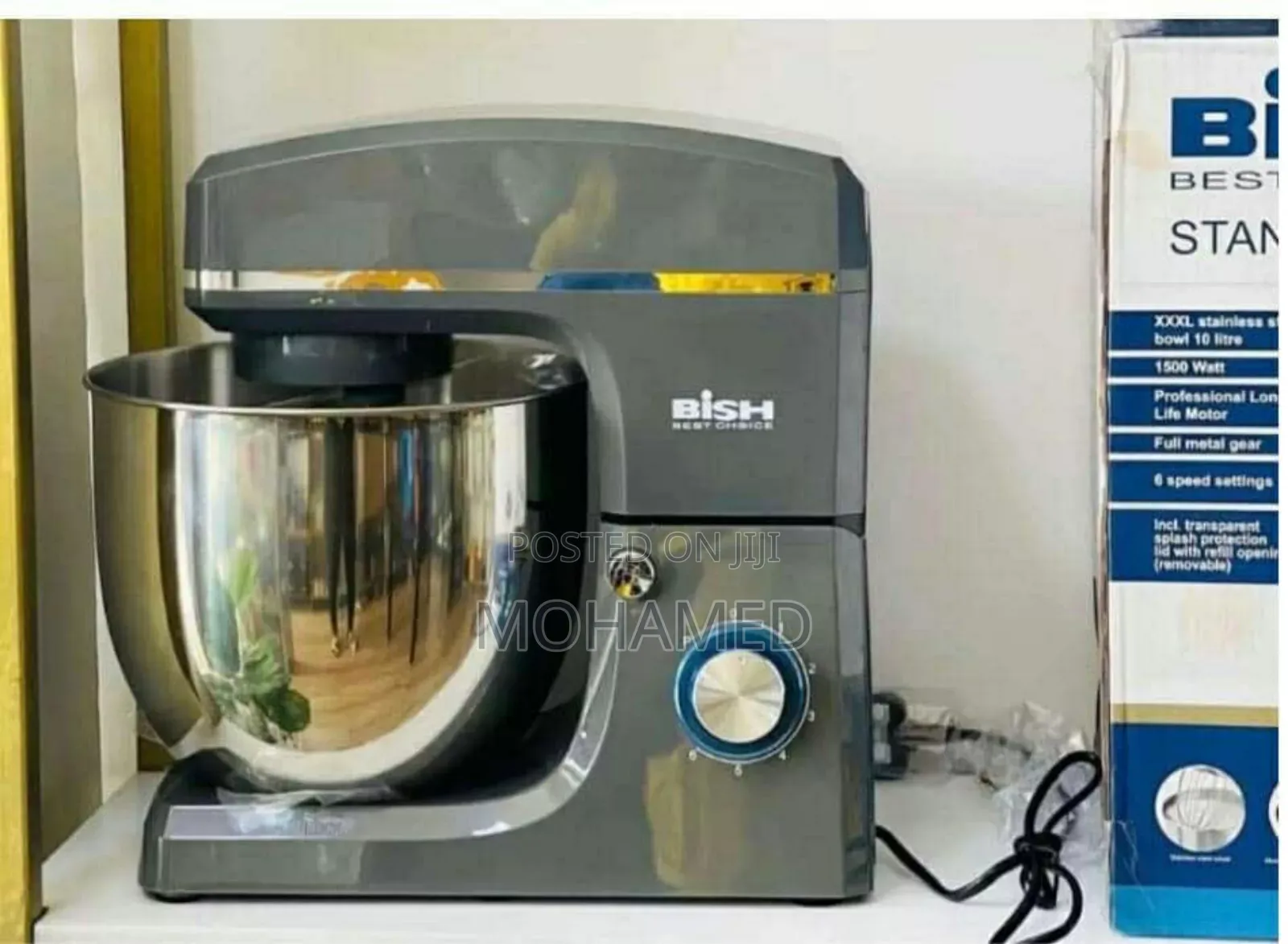 Bish Stand Mixer Yenye Ujazo Lita 12