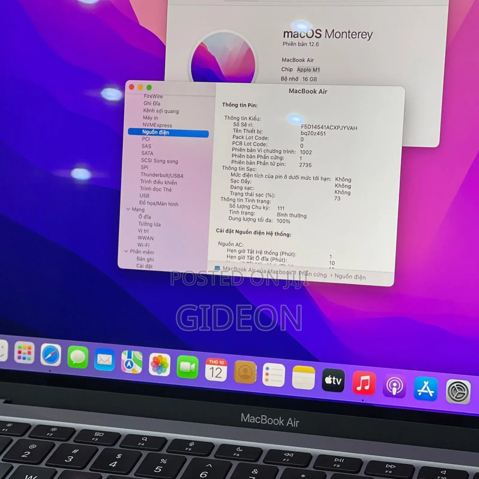 Laptop Apple MacBook Air 2020 8GB Apple M1 SSD 256GB
