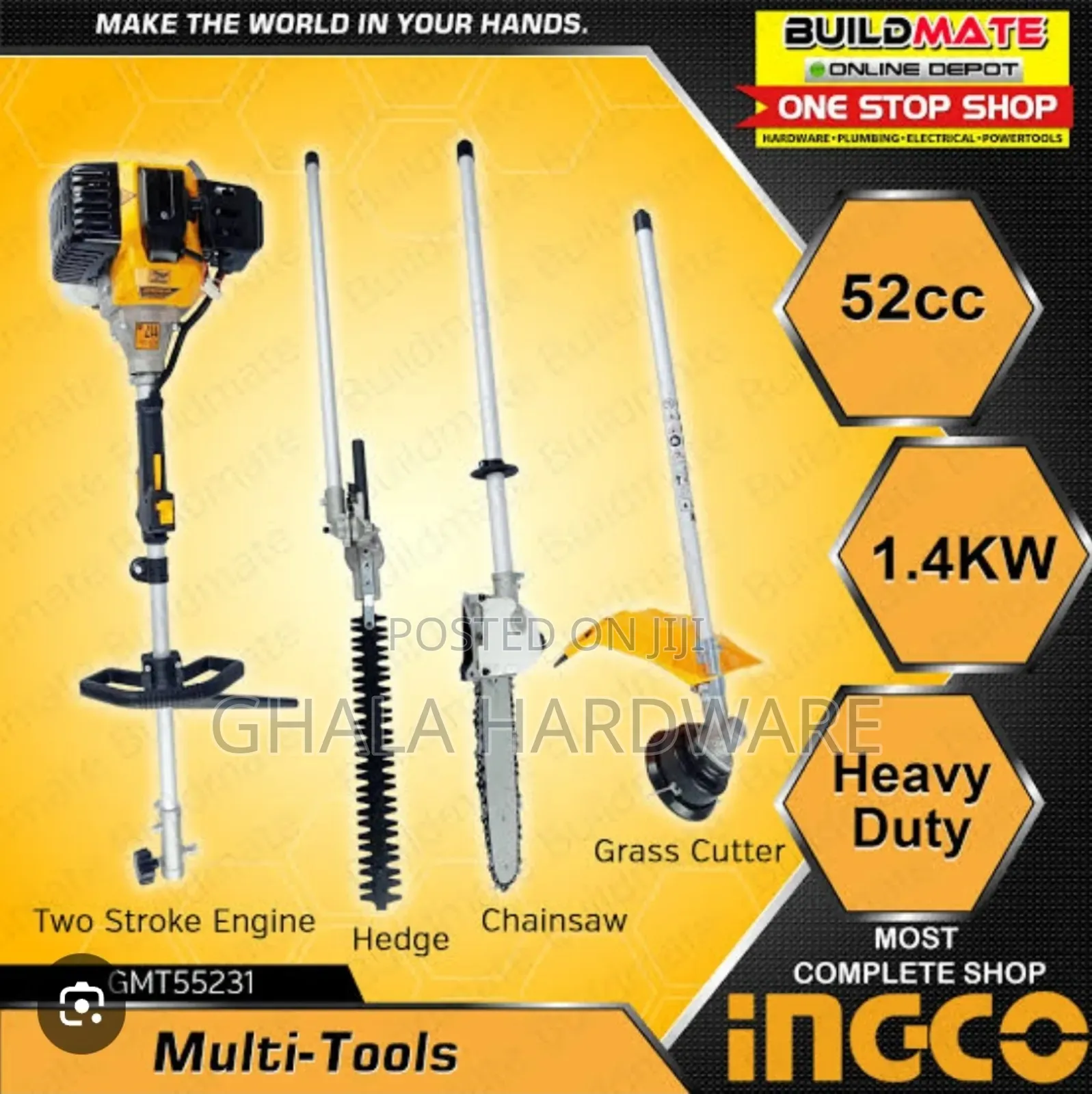 4-in-1 Gasoline 
Hedge Trimmer Multi 
Tool